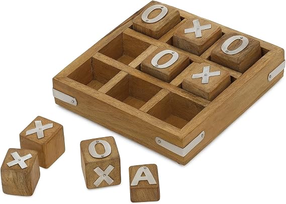 UP24INTO7 手作りギフト 木製 Tic Tac Toe ゲーム 7歳以上向け ファミリーボードゲーム あらゆる機会に最適なギフト