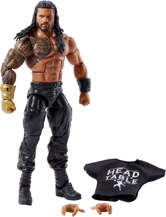 WWE Roman Reigns Top Picks Elite Collection Action Figure with Entrance Shirt, 6-inch Posable Collectible Gift for WWE Fans Ages 8 Years Old & Up, Wave 1