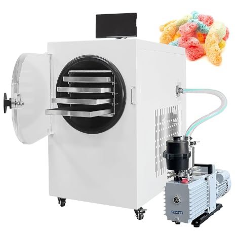 Freeze Dryer Machine for Home Food, Preservation -76F Cold Trap | 4Layer Stainless Steel Trays 7" Touch Screen, 6.6-11 LBS/Batch, 110V Vacuum Freeze for Meat Fruit Vegetable Food Preservation