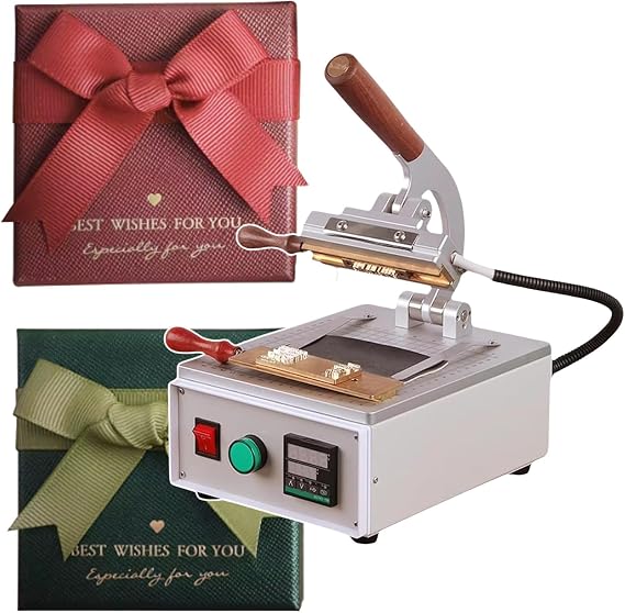 Hot Foil Stamping Machine, Digital Embossing Machine, Manual Tipper Stamper, 45-280C Temperature Adjustable, For Pvc, Wood, Pu Leather, Logo,110V