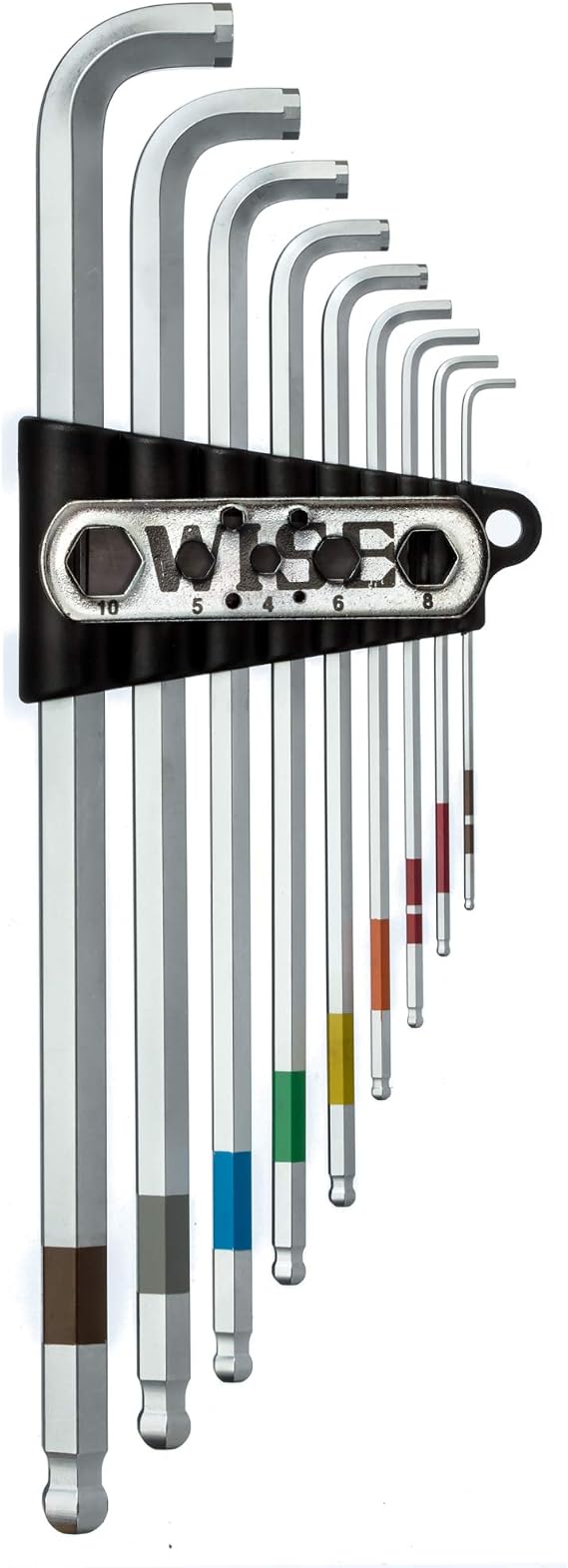 Fujiya WISE TOOLs, SBS-2000 Stick Ball Wrench with Supporting handle (Dodecagon Type)(Set items: 1.5, 2.0, 2.5, 3.0, 4.0, 5.0, 6.0, 8.0, 10.0mm)