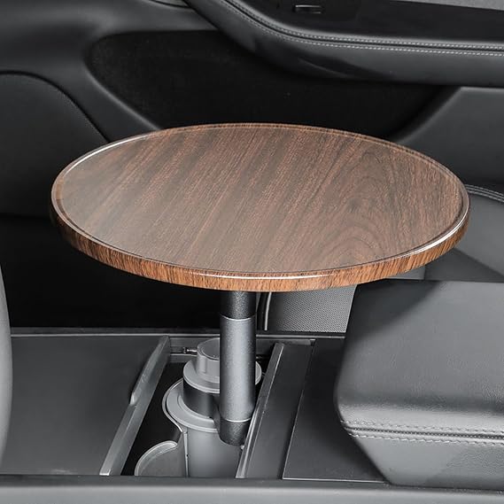 Car Tray Table for Laptop & Eating 360 Rotating Birch Car Desk, Steering Wheel Tray & Cup Holder Table, Car Desk for Laptop, Compatible with Sedans, SUV, Truck, RV