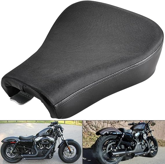 KATUR Motorcycle Front Solo Seat Cushion Compatible with Harley Sportster XL883 XL1200 48 72 2012-2015