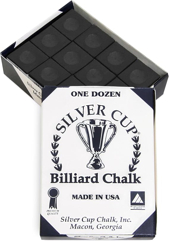 Silver Cup Cue Chalk Black