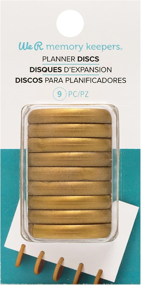 We R Crop-A-Dile Power Punch Planner Discs 9/Pkg-Gold