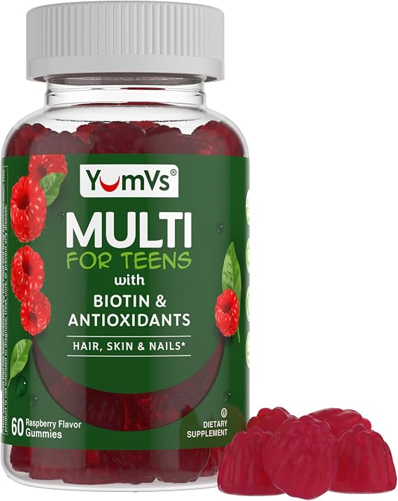 YUM-V'S Teen Multivitamin Gummies, Raspberry (60 Count)
