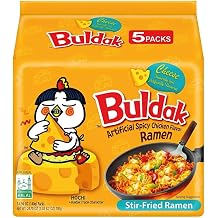 Hot Chicken Cheese Flavour Instant Noodles (Pack of 10 x 140g) | Korean Spicy Ramen with Creamy Cheese Twist | Ready in Minutes | Authentic Korean Experience | Halal Certified