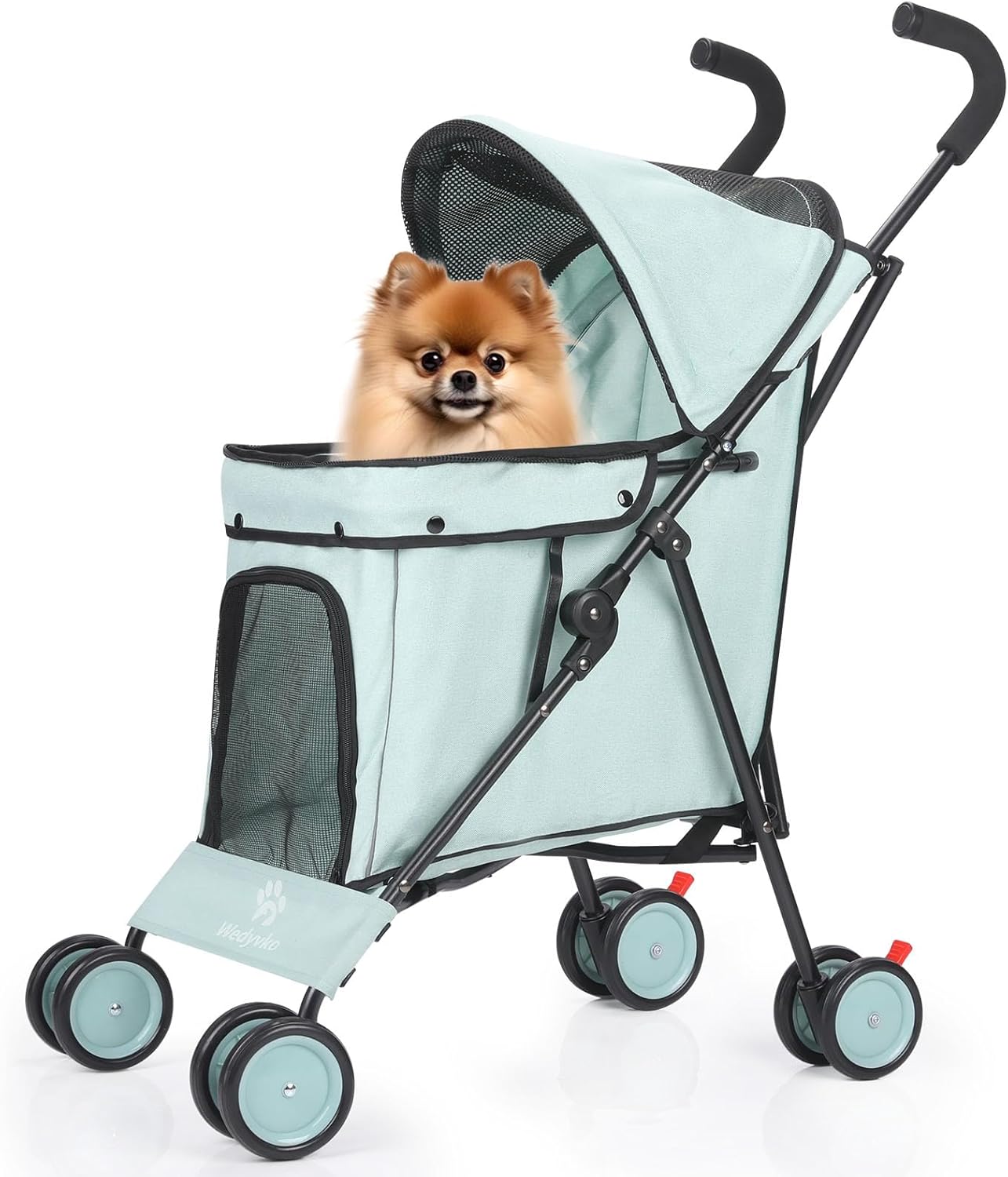 3 in 1 Pet Stroller for Small Dogs and Cats, Foldable Pet Stroller with Wheels, Breathable Mesh, Large Capacity, Easy to Carry (Tealblue)