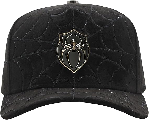Ferreti Hats FT154 Black Spider Hat for Men & Women - Premium Baseball Snapback Cap, Gorra Negra para Hombre y Mujer