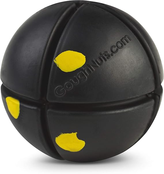 Goughnuts Virtually Indestructible Ball -  Dog Chew Toys for Aggressive Chewers Like Pit Bulls, German Shepherds, and Labs from 30-70 Pounds - Toughest and Durable Natural Rubber - Pro 50