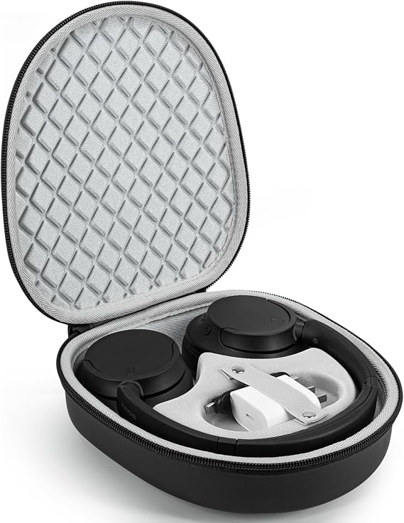 Sony WH-CH720N WH-CH720NB JBL Tune 720BT için Kulaklık Kılıfı, Sert Taşınabilir Kulak Üstü Kulaklık Taşıma Çantası, Seyahat Evi için Kablosuz Kulaklık Saklama Koruyucu Kılıf (Siyah-Desenli)