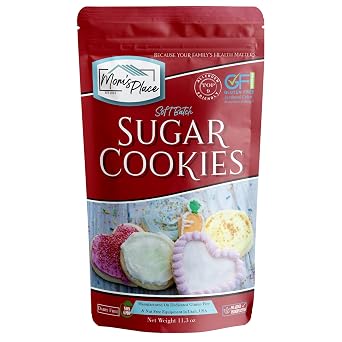 Moms Place Gluten-Free Sugar Cookie Mix, Dessert Baking, Easy to Make, Nut, Dairy & Soy Free, 12 Servings, 11.3 oz