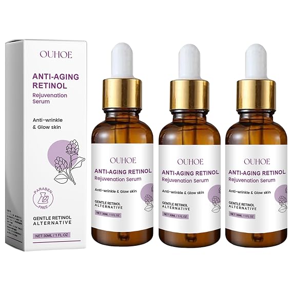 Bakuchiol Retinol Rejuvenation Serum, Bakuchiol Anti Wrinkle Serum, Collagen Retinol Rejuvenation Serums, For All Skins (3pcs, Scented)