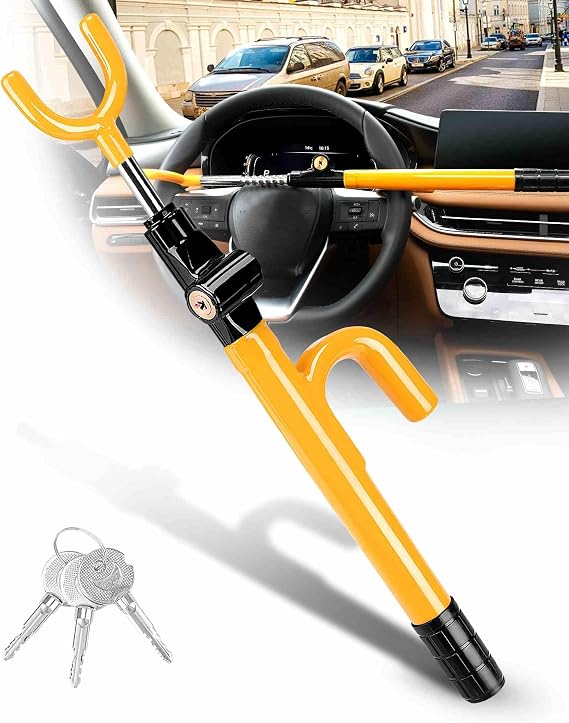 Tevlaphee Steering Wheel Lock - Anti-Theft Car Security Locking Device