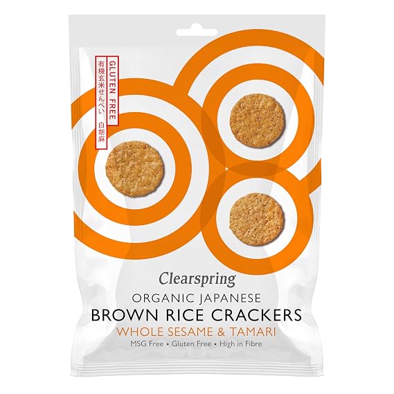 CLEARSPRING Organic Brown Rice Whole Sesame Cracker, 40 GR