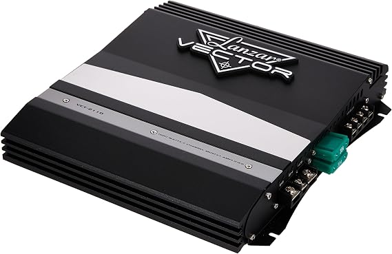 Lanzar 1000W 2-Channel Bridgeable Mono/Stereo Amplifier - High Power MOSFET Amp for Car Audio - Crossover - Bass Boost - RCA Input - Line Output - Thermal/Short Circuit Protection - Slim Size- VCT2110