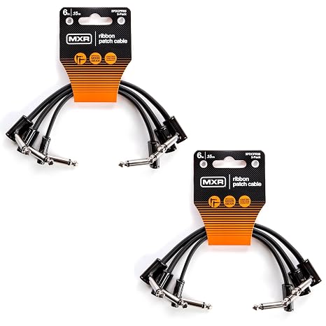 Dunlop MXR DCPR06 6 Inch Flat Ribbon Patch Cables - 6 Pack