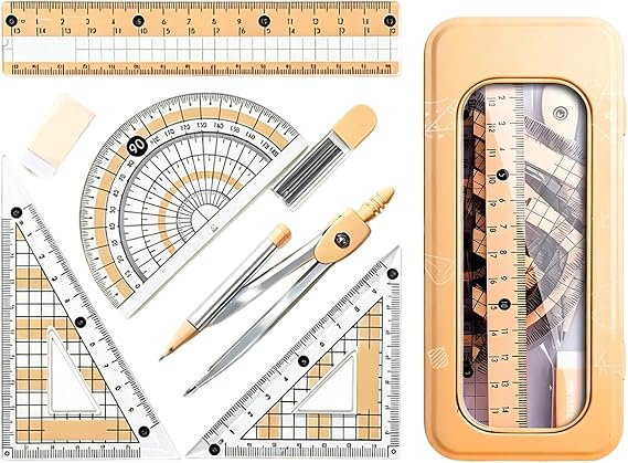 Protractor And Compass Set,Geometry Sets for Secondary School Stationery