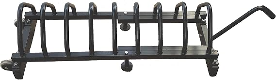 Horizontal Plate Storage Rack to Store the Weight Plates and Move Around Easily