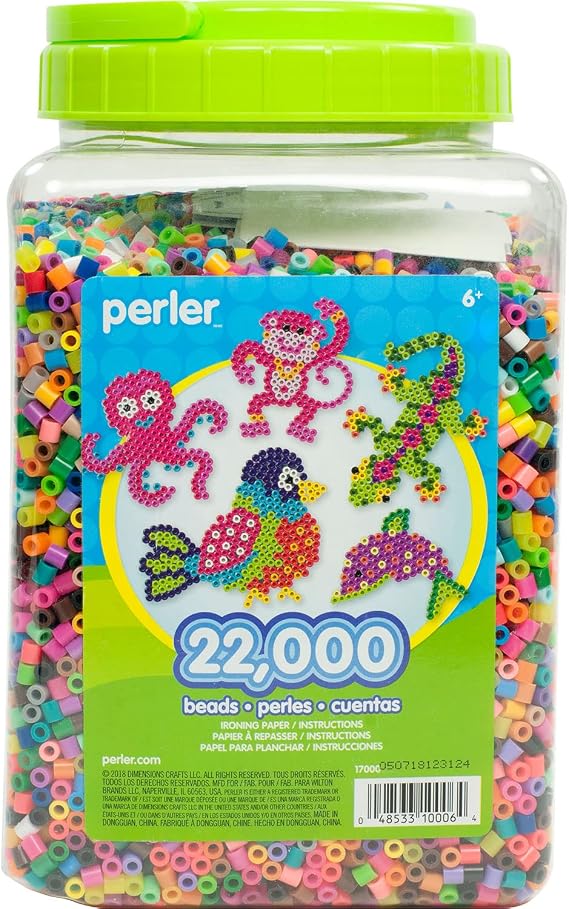 Perler Multi-Mix Fuse Beads Jar, Assorted Colors, Pack of 22000 (PER17000)