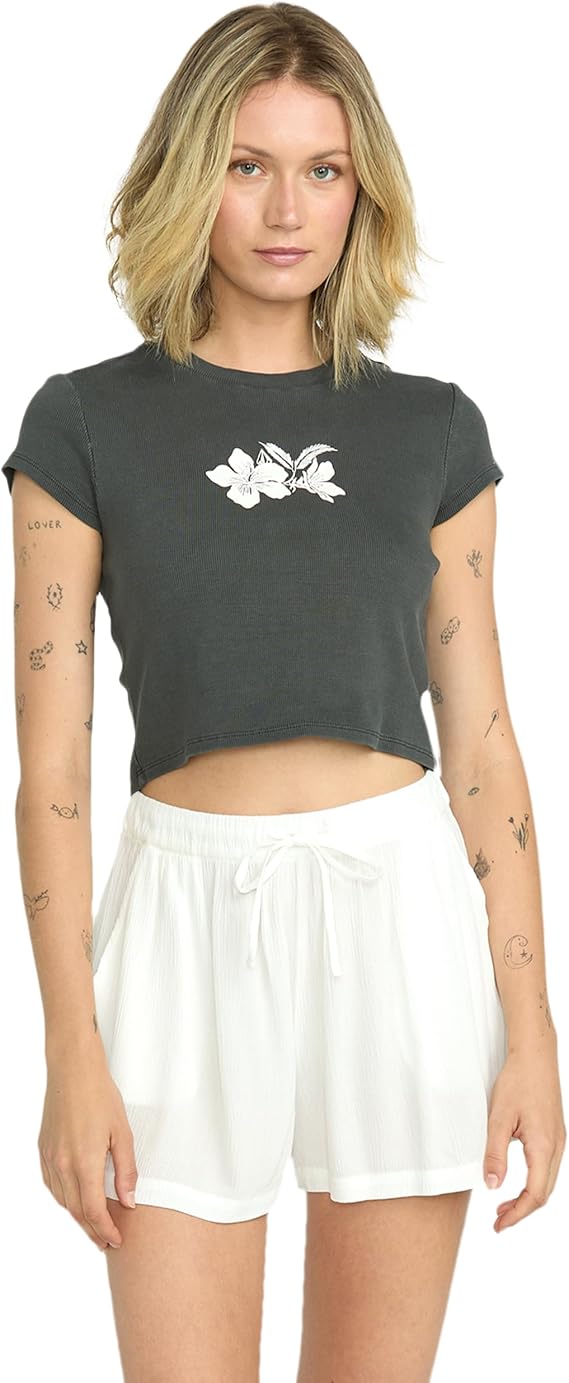 Volcom Women's Stoneshine Beach Shorts Relaxed Pull-on Style, Elastic with Drawstring Waist, 2.5 Inseam