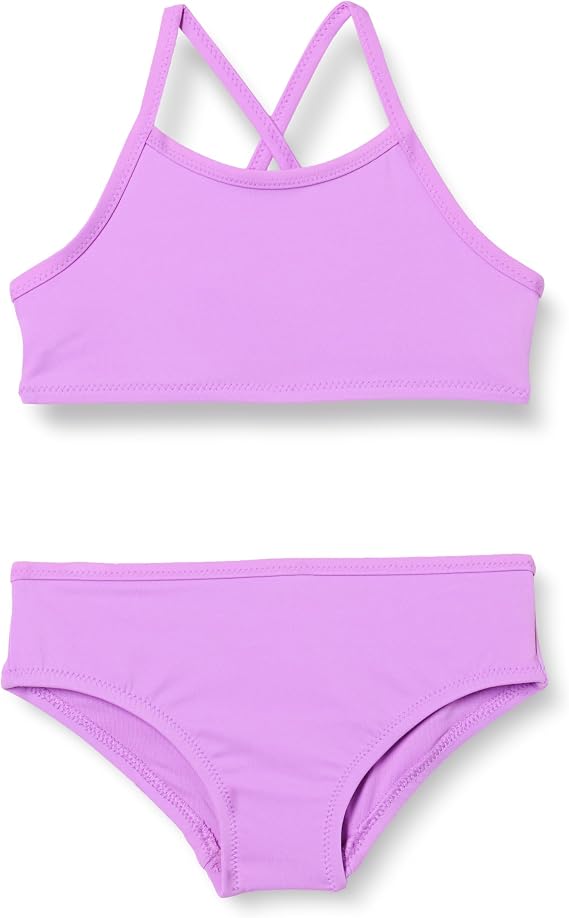 Amazon Essentials Girls and Toddlers' Cross-Back Bikini Set with Quick-Dry Fabric