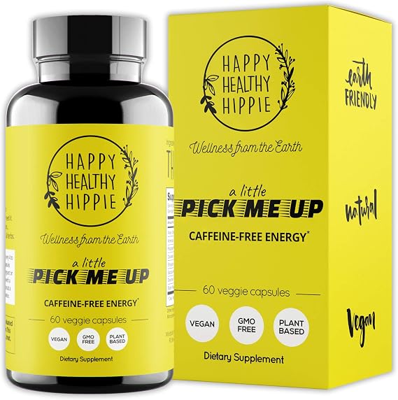 Happy Healthy Hippie Caffeine Free Energy Pills, 7 Herb Complex, 60 Ct