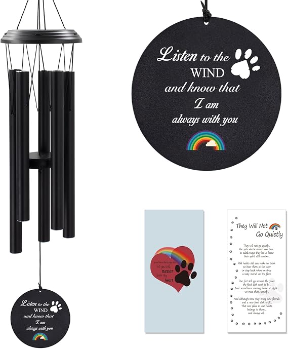 ASTARIN Dog Memorial Gifts Sympathy Wind Chime for Pet Loss Gifts