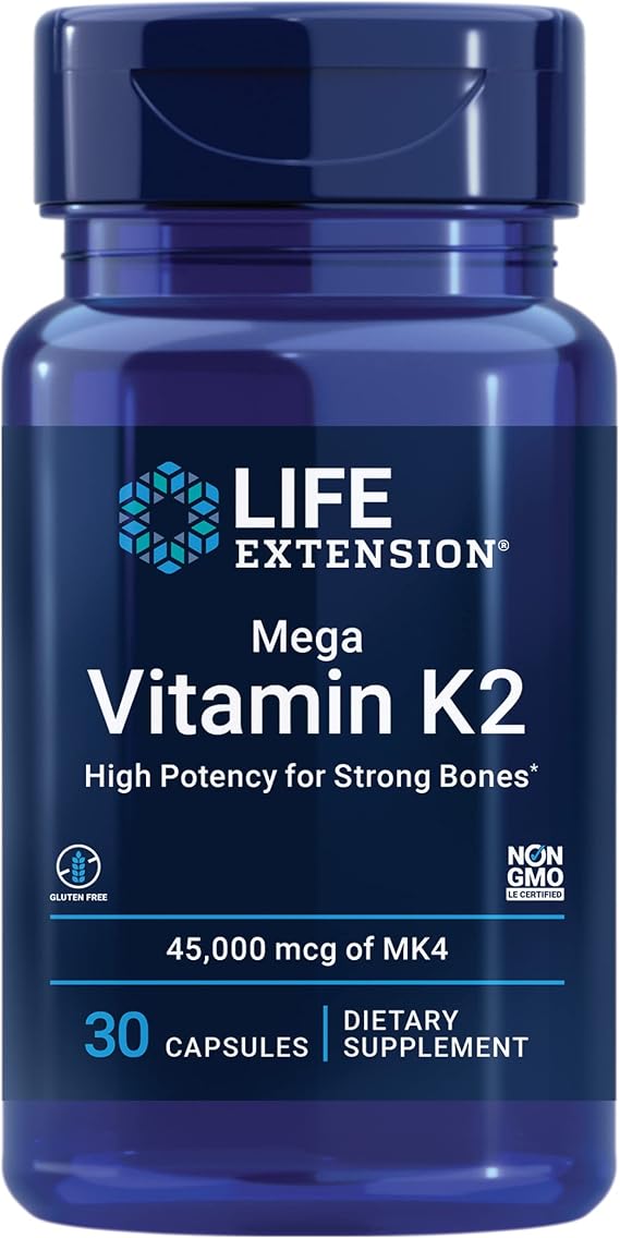 Life Extension Mega Vitamin K2, 45 mg, 30 Capsules