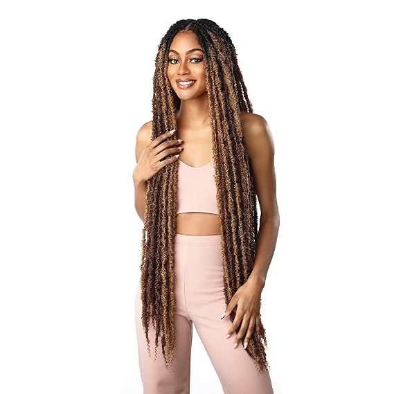 Sensationnel Lulutress Crochet Braids-Butterfly Locs 36in,1B OFFBLACK