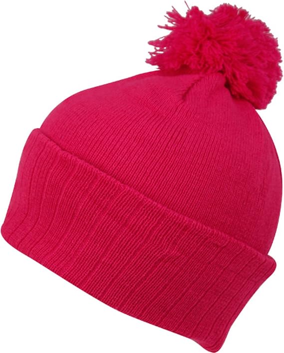 Solid POM POM Beanie Skull Cap Hat