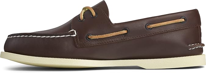 Sperry Men's Authentic Original 2-Eye Leather Boat Shoe, Smooth Brown, 11 XW