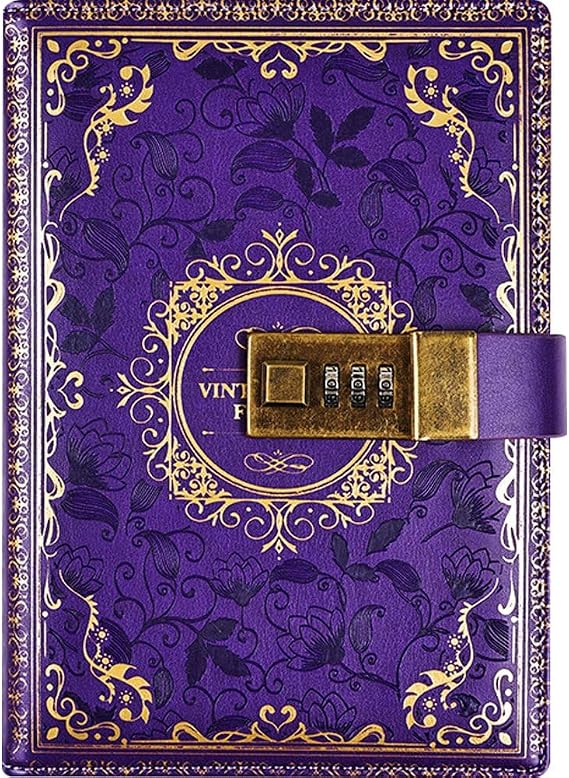 Keyed Notebook B6 Journal Secret Notebook Lock Password Vintage Fantasy Diary Journal Student Notepad Office Supplies
