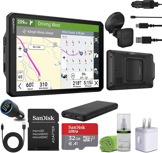 Garmin dezl OTR820 8" GPS Truck Navigator Commercial GPS Navigation Bundle