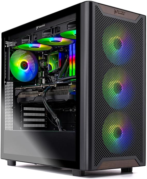 Skytech Gaming Chronos 3 Gaming PC, Intel i7 14700F 2.1GHz, NVIDIA RTX 5070 12GB VRAM, 1TB Gen4 NVMe SSD, 32GB DDR5 RAM 5600, 850W Gold ATX 3 PSU, 360 ARGB AIO, WI-FI 5, Windows 11, Desktop