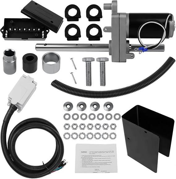 1824200100 RV Single Speed Powered Drive Kit Compatible with Bulldog Electric Single-Speed Jacks, One Speed Electric Drive Jack Kit for Camper and Heavy Duty Trailers, Replace# BD1824200100, 12V