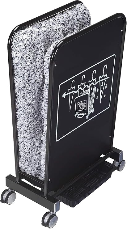 Eco-Friendly Wet Umbrella Dryer, Rainwater Remover Drying Machine, EGI Special Color Coating, 3-Liter Bucket, Caster Wheels, Non-Woven Fabric Cover Included (Black)