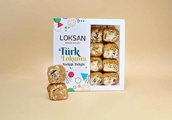 Lotus Biscuit Coated Pistachio Wrapped Turkish Delight 300 gr (PEANUT DREAM)