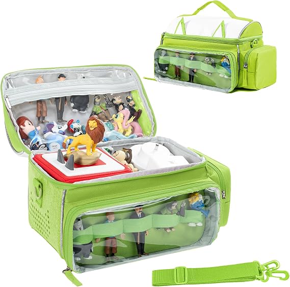 SFYBYHEART Carrying Case Compatible with Toniebox Starter Set, Tonis Figures, Tonis Characters, Cute Tony Case, Tonis Storage and Organizer with Shoulder Strap