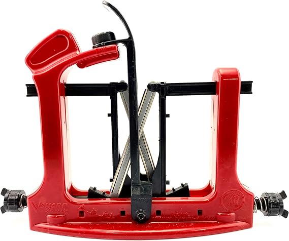 Warthog V-Sharp Xtreme Edge Combo Knife Sharpener with Diamond Rods, Red