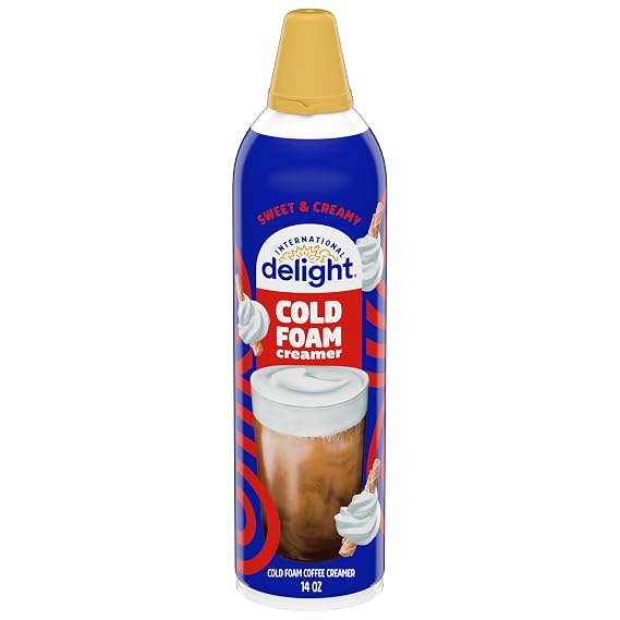 International Delight Cold Foam Coffee Creamer, Sweet & Creamy Cold Foam Flavored Creamer, 14 OZ Can