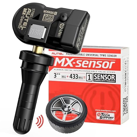 Autel MX-Sensor TPMS Tire Pressure Sensor 315MHz + 433MHz, Press-in Rubber