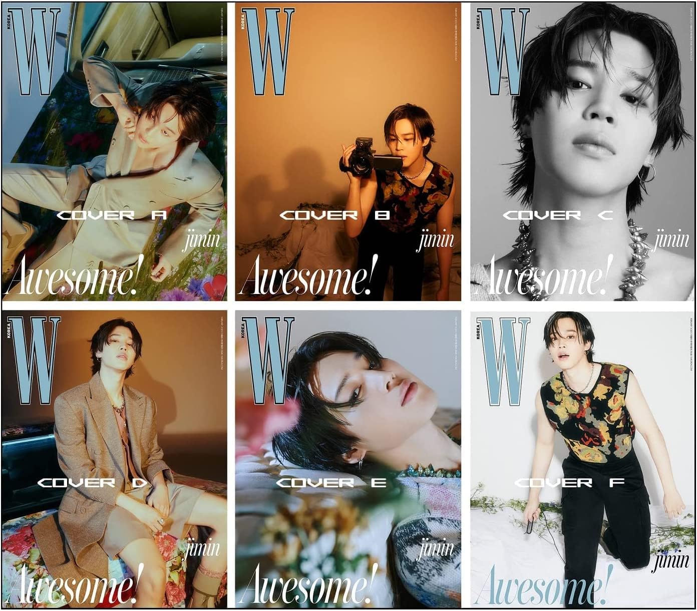 W Korea Magazine 2023 Volume.2 (Feb 2023) Jimin BTS (Cover F)