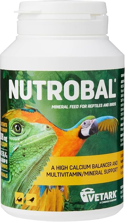 Nutrobal Calcium & Vitamin D3 & Mineral Supplement for Birds & Reptiles Powder Easy to administer 50g