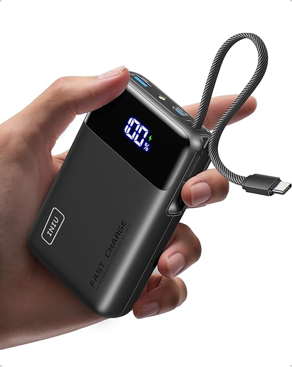 INIU Portable Charger, Smaller 45W Fast Charging Power Bank, 20000mAh Black