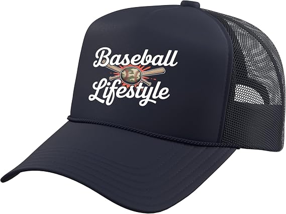 Baseball Lifestyle Player Coach Fan Life Trucker Hat with Adjustable Mesh Back