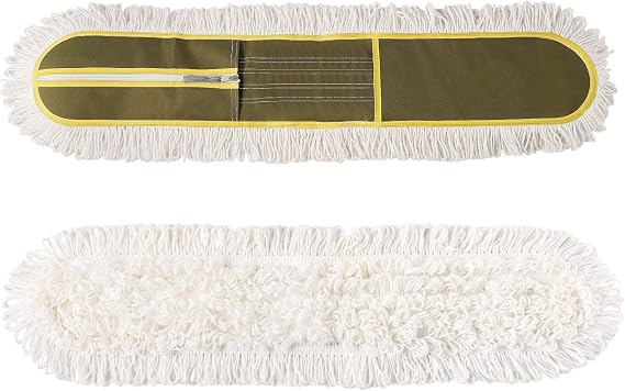CLEANHOME 36" Microfiber Mop Pads, Green, 2 Pieces