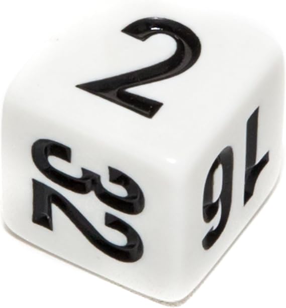 Bello Games Backgammon Doubling Cube 5/8" (16mm) in White