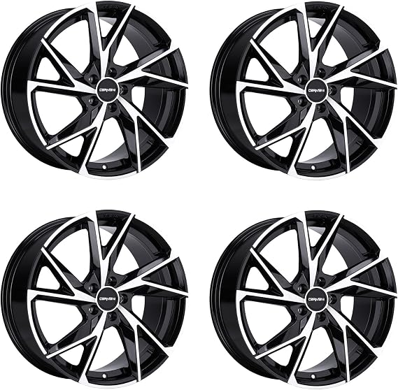 4x Carmani alloy rims 23 Rudi 8.5x19 ET40 5x112 black polish compatible with Ford Transit/Tourneo