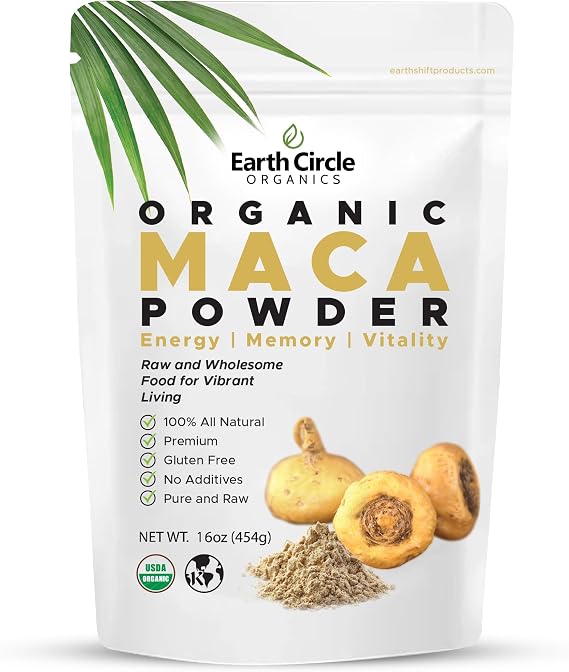 Yellow Maca Root Powder, Natural Superfood, Helps with Energy, Weight, and Women's Fertility - Vegan - 1 Pound (Pack of 1)